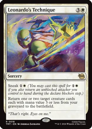 Leonardo's Technique 0018 Teenage Mutant Ninja Turtles MTG R NM