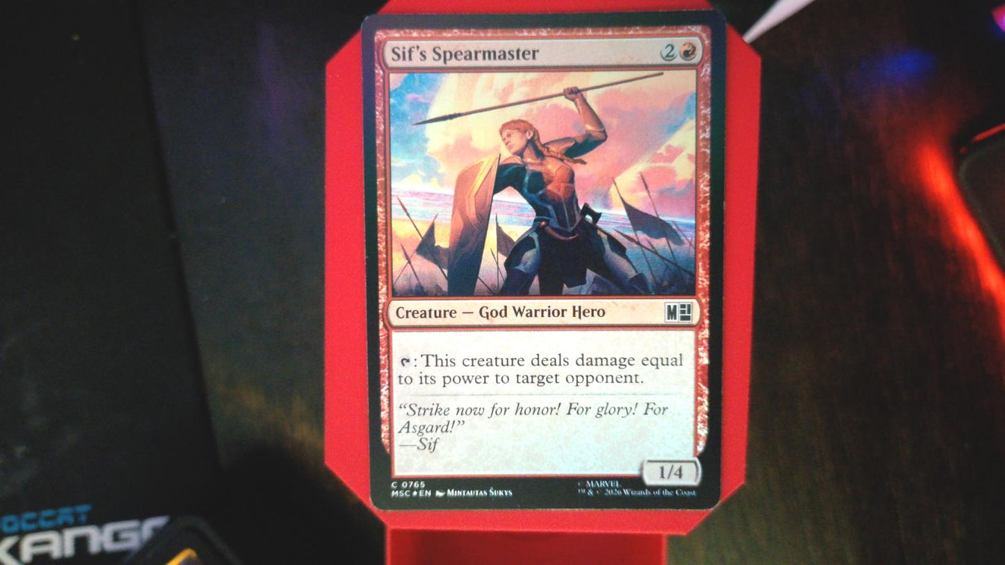 Sif's Spearmaster 765 Commander: Marvel Super Heroes MTG C Foil NM