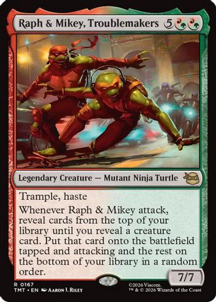 Raph & Mikey, Troublemakers 0167 Teenage Mutant Ninja Turtles MTG R NM