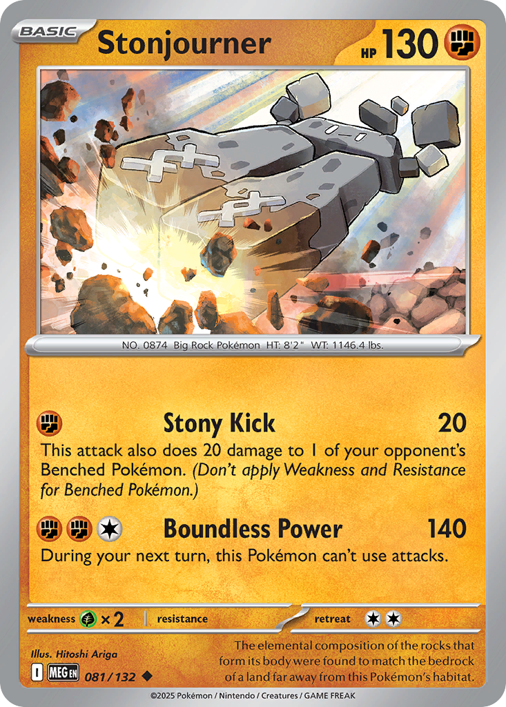 Stonjourner 081/132 Mega Evolution Pokemon UC NM
