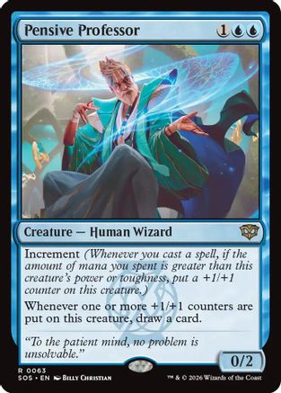 Pensive Professor 63 Secrets of Strixhaven MTG R NM