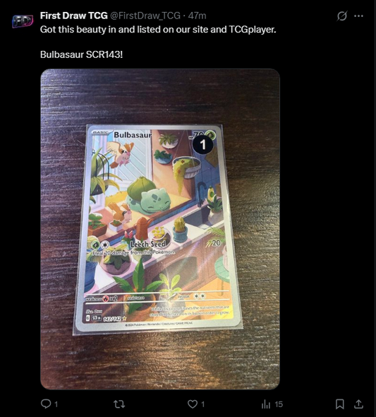 Online Grand Opening - First Listed Card!