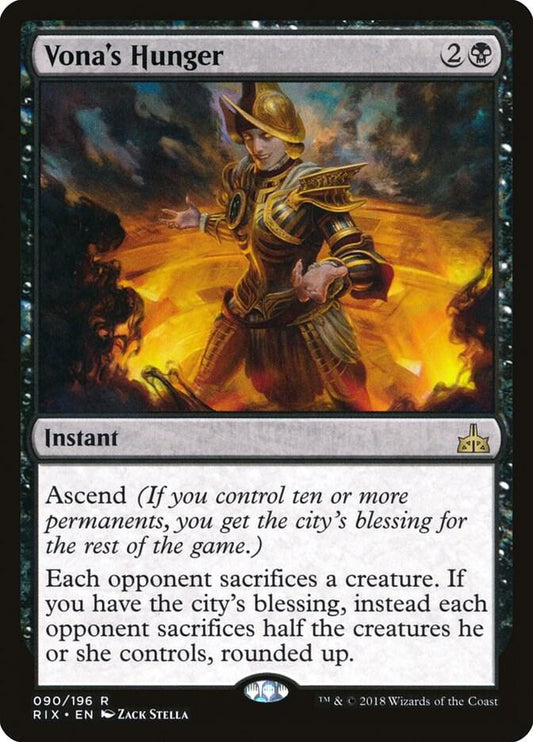 Vona's Hunger 90 Rivals of Ixalan MTG R NM