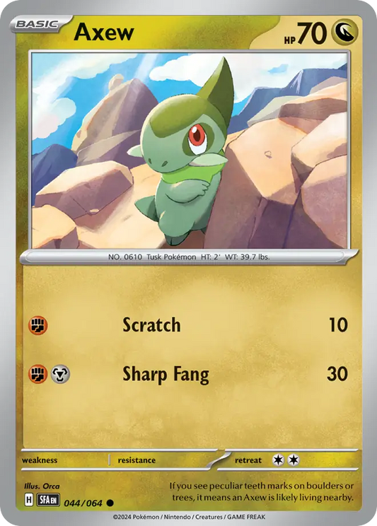 Axew 044/064 Shrouded Fable Pokemon C NM