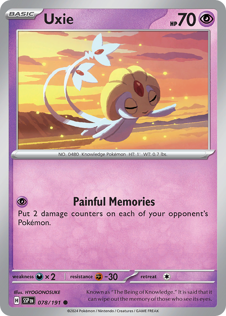 Uxie 078/191 Surging Sparks Pokemon C NM