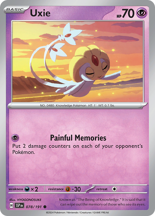 Uxie 078/191 Surging Sparks Pokemon C NM