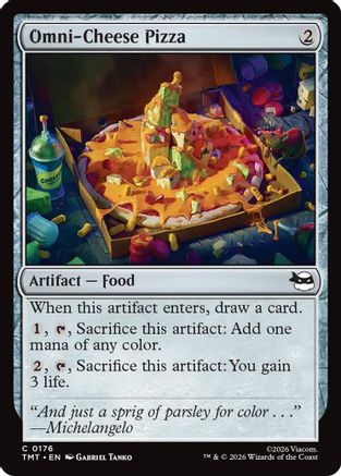Omni-Cheese Pizza 0176 Teenage Mutant Ninja Turtles MTG C NM