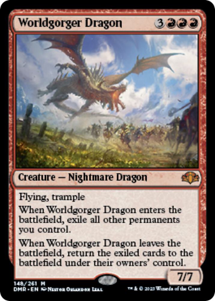 Worldgorger Dragon 148 Dominaria Remastered MTG Mythic Foil NM