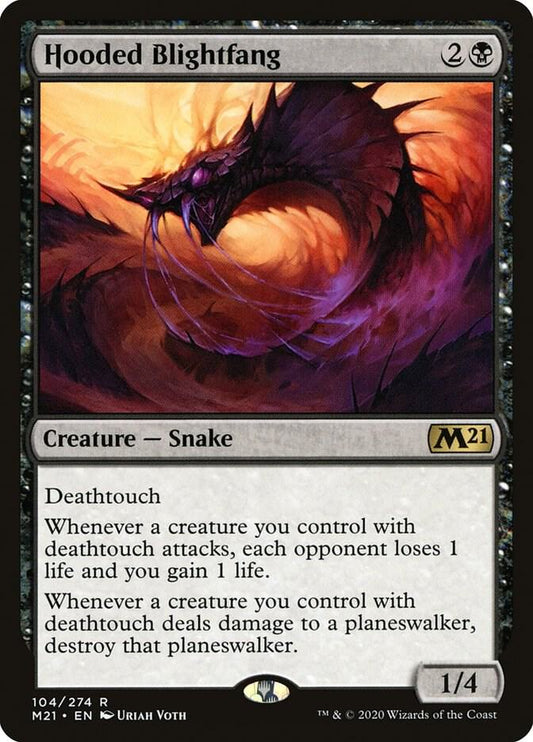 Hooded Blightfang 104 Core Set 2021 MTG R NM