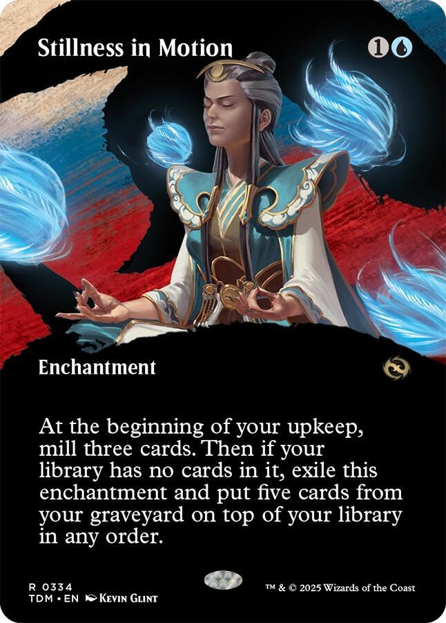 Stillness in Motion (Borderless) 334 Tarkir: Dragonstorm MTG R NM