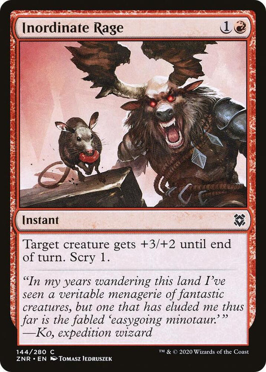 Inordinate Rage 144 Zendikar Rising MTG C NM