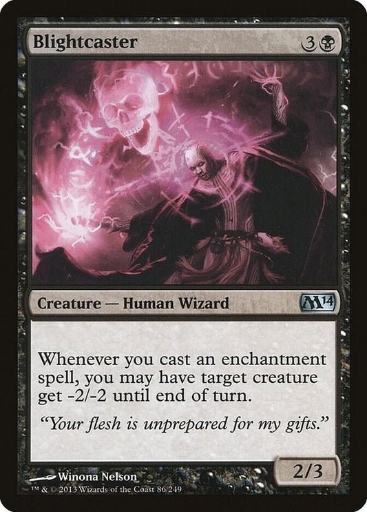 Blightcaster 86 Magic 2014 (M14) MTG UC NM