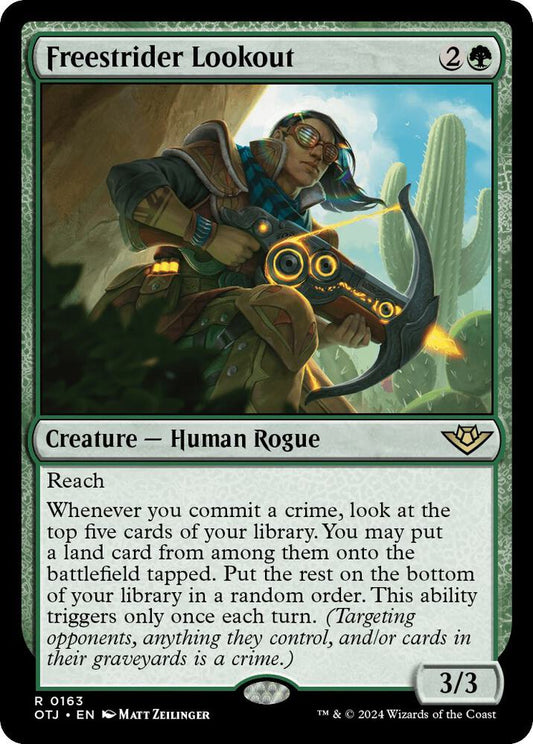 Freestrider Lookout 163 Outlaws of Thunder Junction MTG R NM