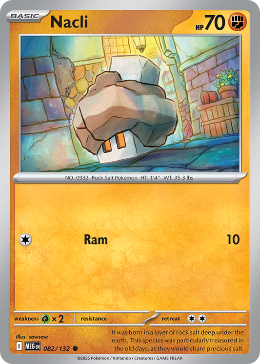 Nacli 082/132 Mega Evolution Pokemon C NM