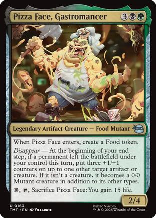 Pizza Face, Gastromancer 0163 Teenage Mutant Ninja Turtles MTG UC NM