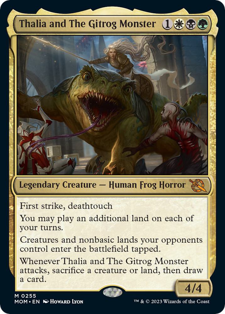 Thalia and The Gitrog Monster 255 March of the Machine MTG Mythic NM