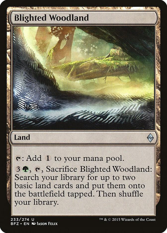 Blighted Woodland 233 Battle for Zendikar MTG UC NM