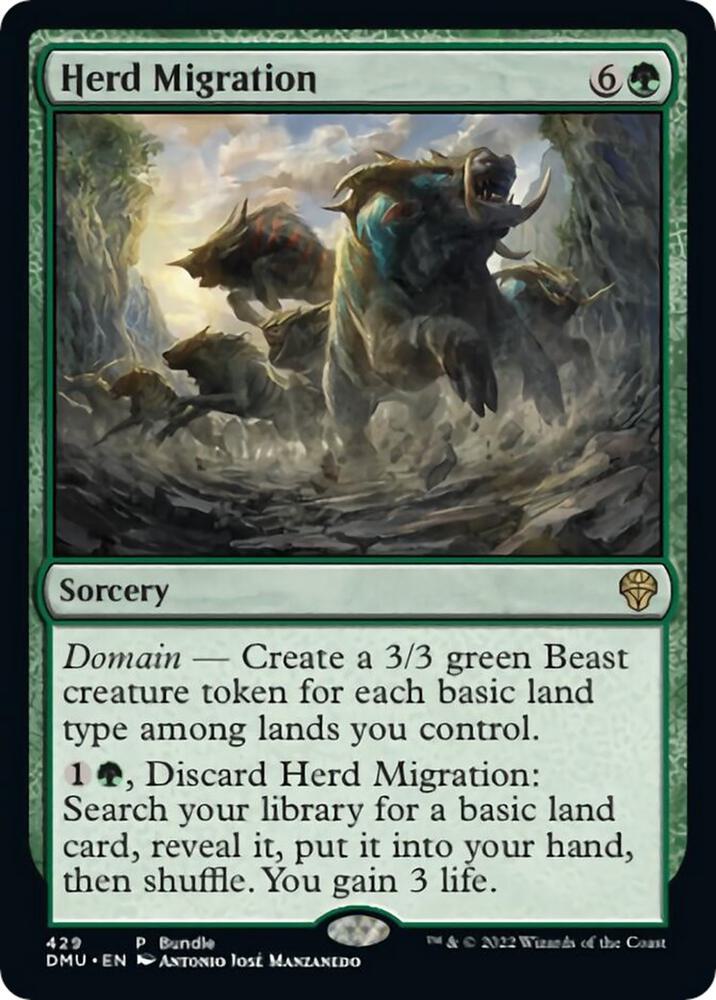 Herd Migration (DMU Bundle) 429 Unique and Miscellaneous Promos MTG P Foil NM