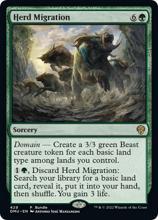 Herd Migration (DMU Bundle) 429 Unique and Miscellaneous Promos MTG P Foil NM