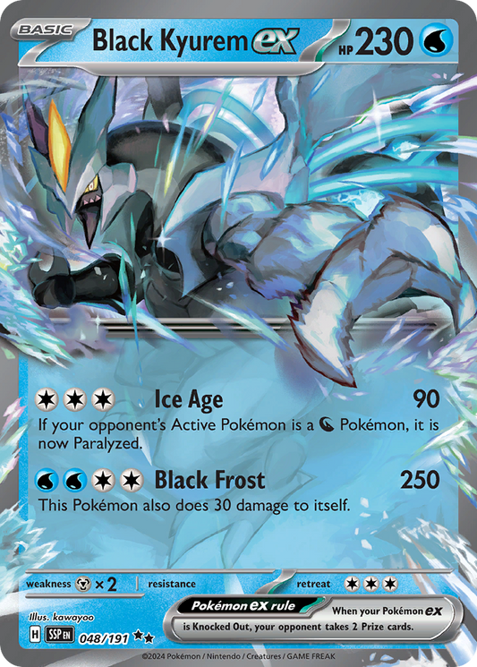 Black Kyurem ex 048/191 Surging Sparks Pokemon Double Rare Holo NM