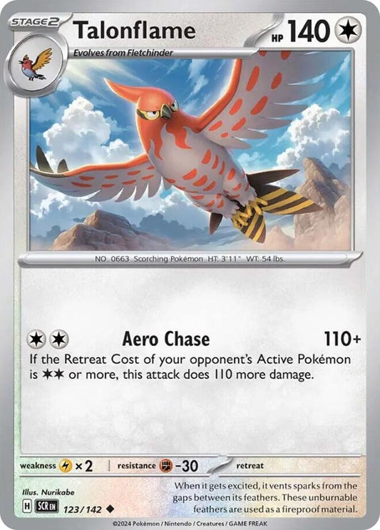 Talonflame 123/142 Stellar Crown Pokemon UC NM