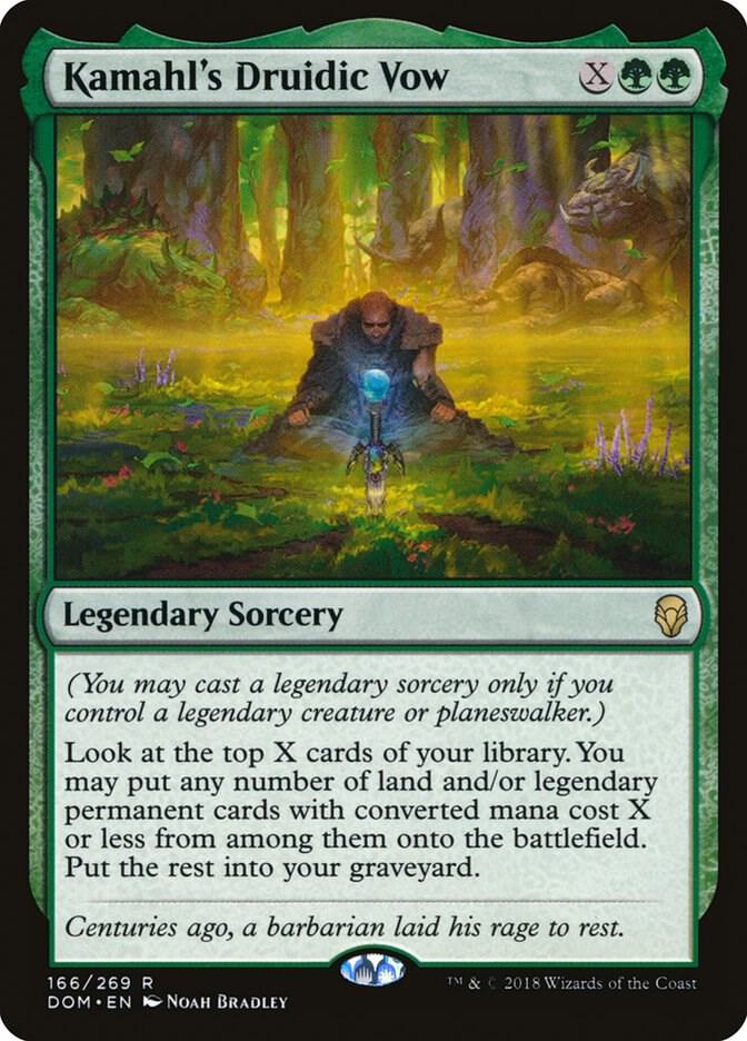 Kamahl's Druidic Vow 166 Dominaria MTG R NM