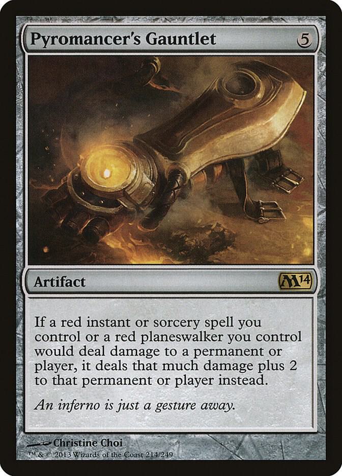 Pyromancer's Gauntlet 214 Magic 2014 (M14) MTG R Foil MP