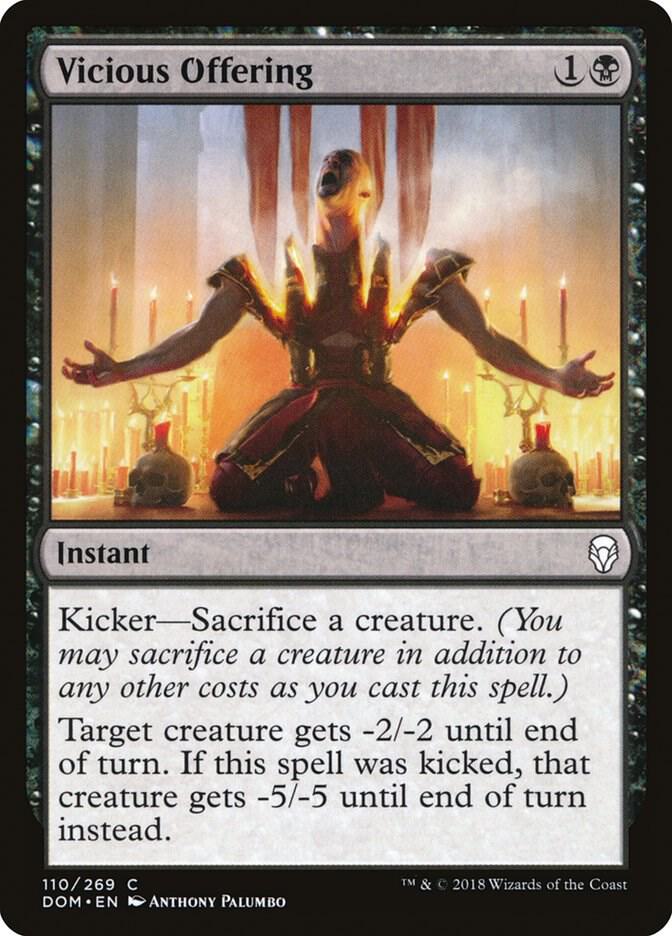 Vicious Offering 110 Dominaria MTG C NM