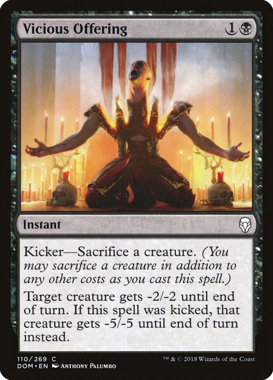 Vicious Offering 110 Dominaria MTG C NM