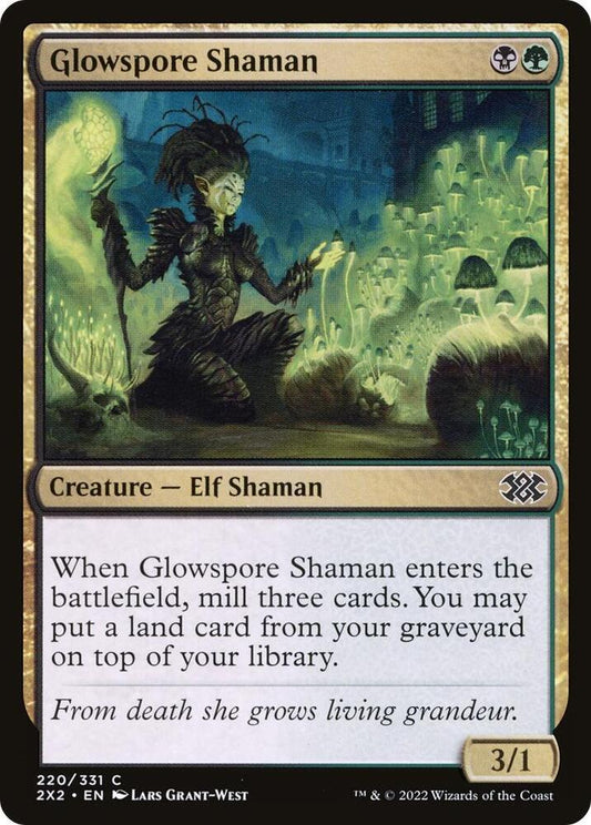 Glowspore Shaman 220 Double Masters 2022 MTG C NM