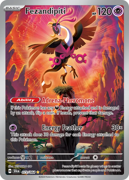 Fezandipiti 073/064 Shrouded Fable Pokemon Illustration Rare Holo NM