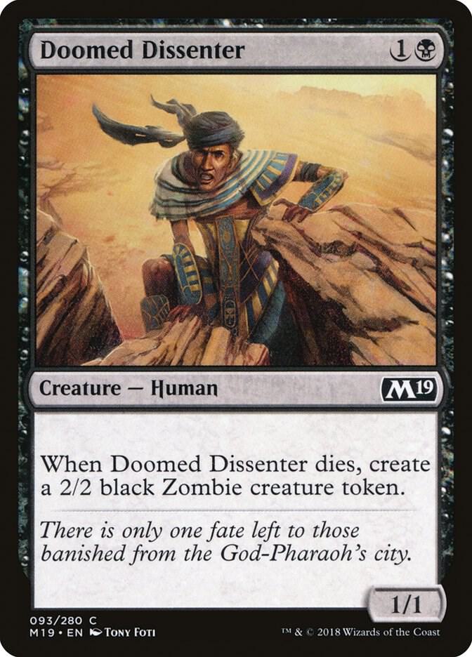 Doomed Dissenter 93 Core Set 2019 MTG C NM