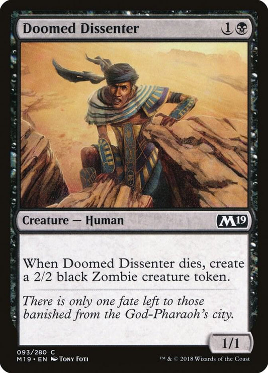 Doomed Dissenter 93 Core Set 2019 MTG C NM