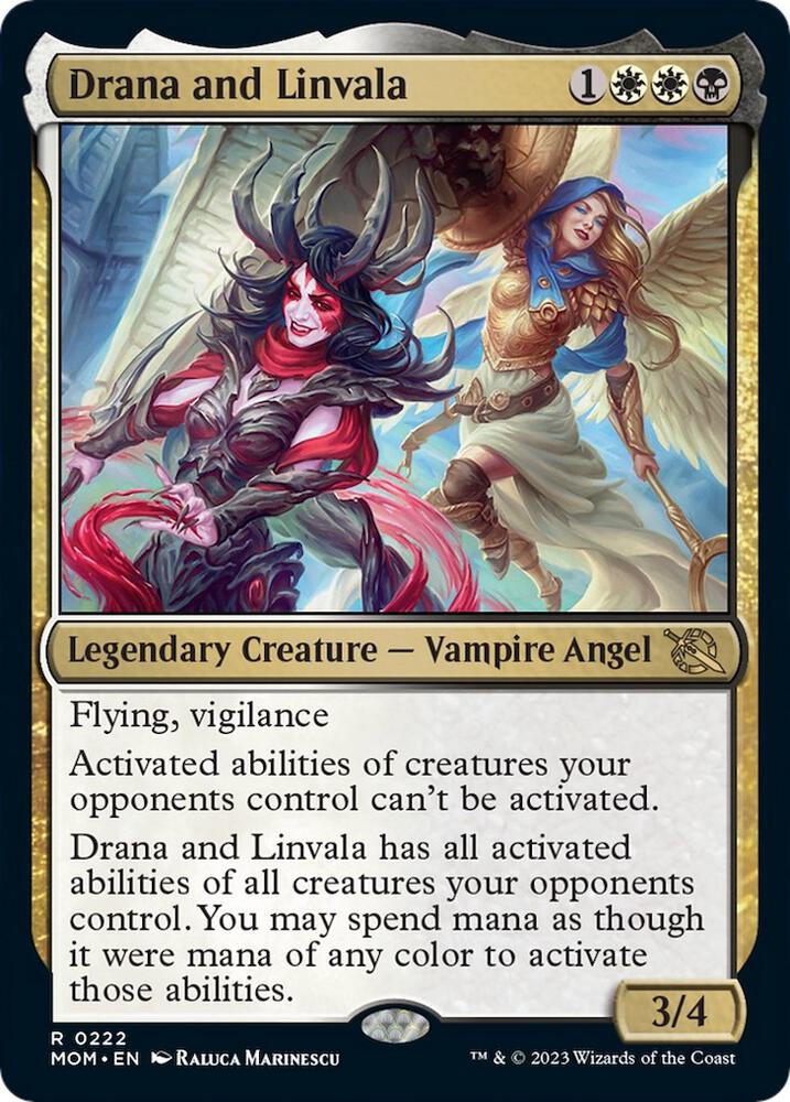 Drana and Linvala 222 March of the Machine MTG R NM