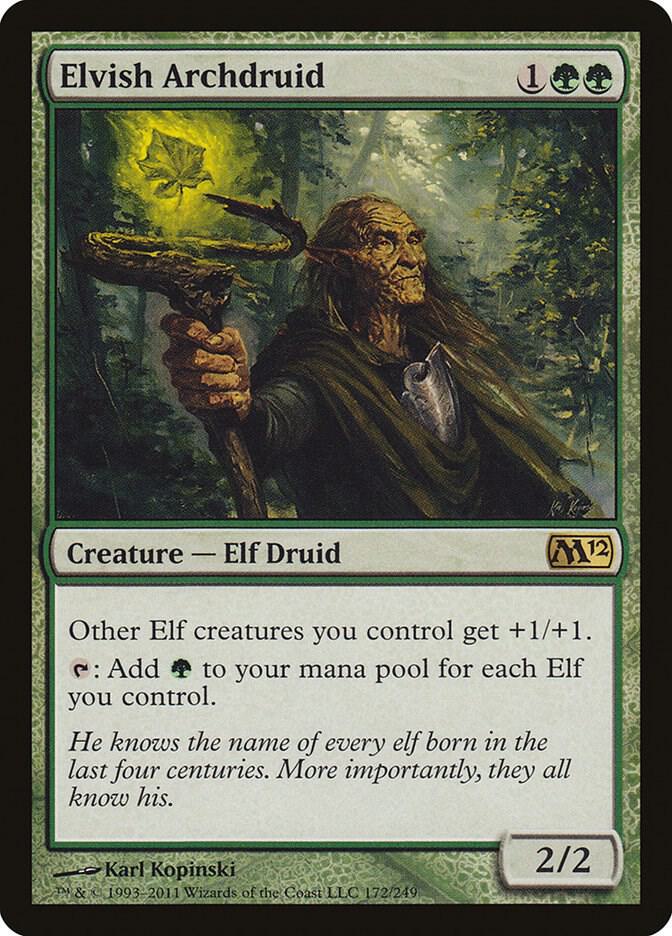 Elvish Archdruid 172 Magic 2012 (M12) MTG R LP