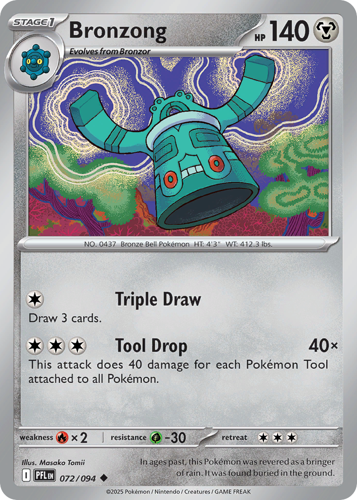 Bronzong 072/094 Phantasmal Flames Pokemon UC NM