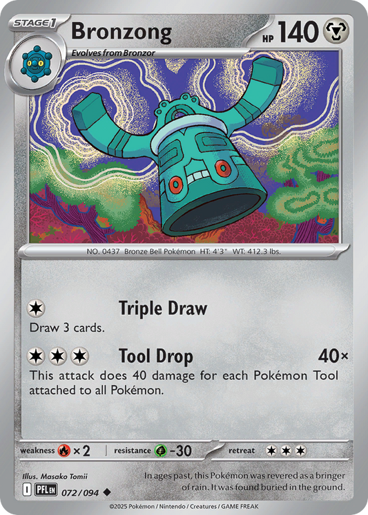 Bronzong 072/094 Phantasmal Flames Pokemon UC NM