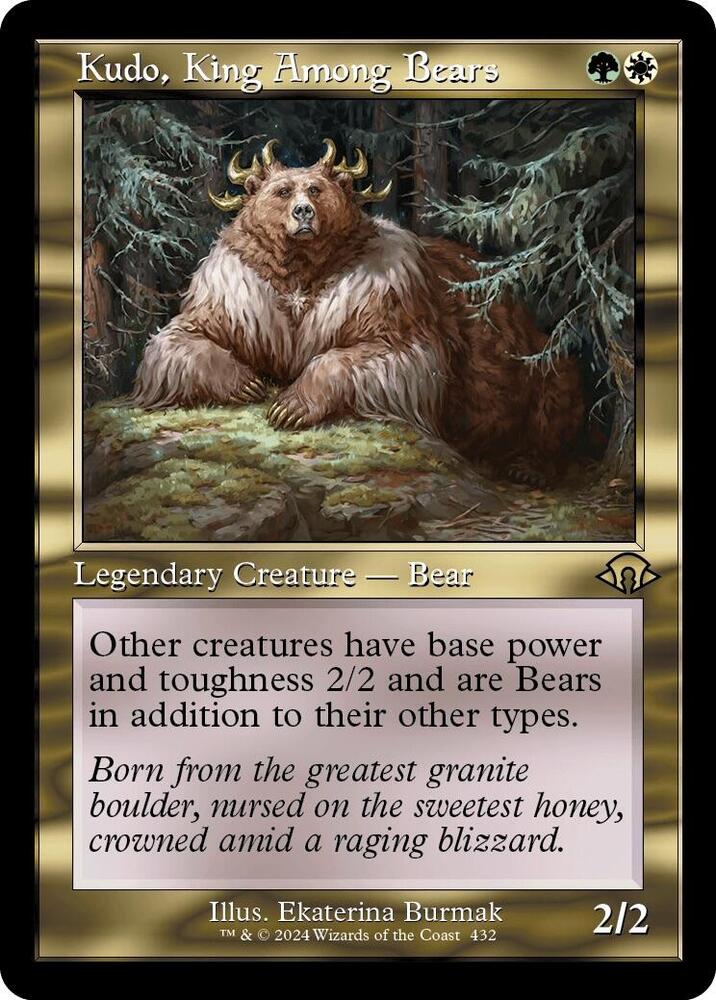 Kudo, King Among Bears (Retro Frame) 432 Modern Horizons 3 MTG R NM