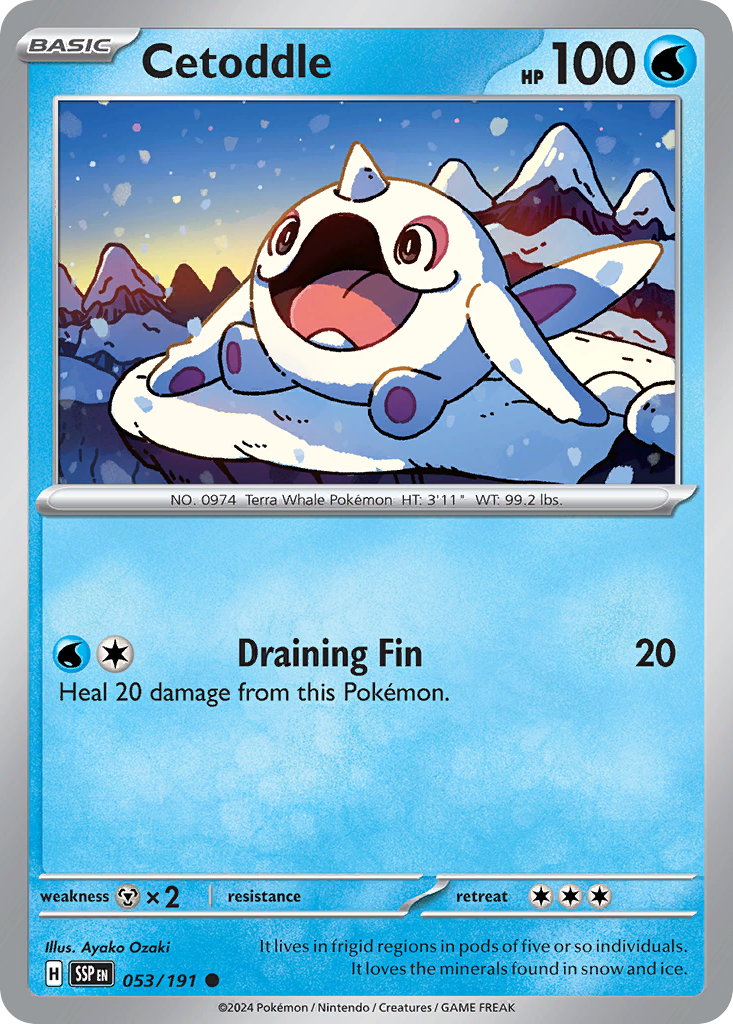 Cetoddle 053/191 Surging Sparks Pokemon C NM