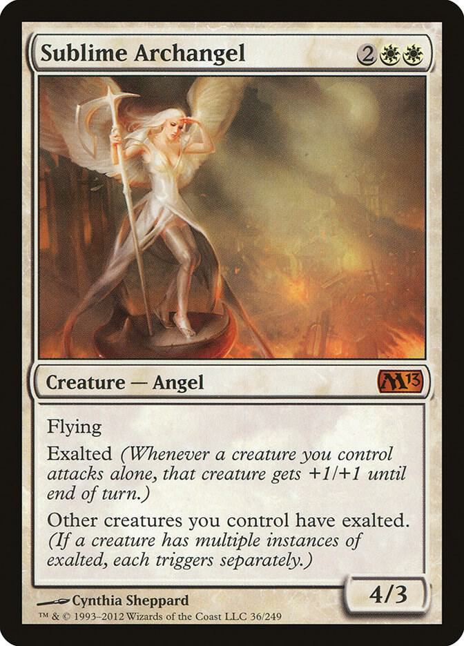 Sublime Archangel 36 Magic 2013 (M13) MTG Mythic LP