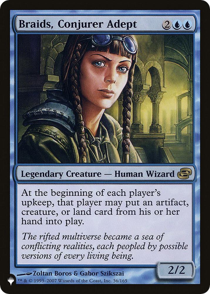 Braids, Conjurer Adept 36/165 The List Reprints MTG R NM