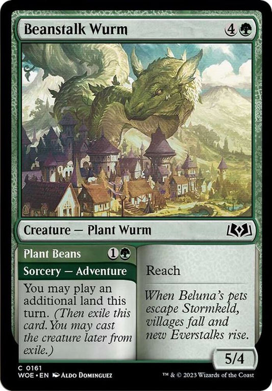 Beanstalk Wurm 161 Wilds of Eldraine MTG C NM