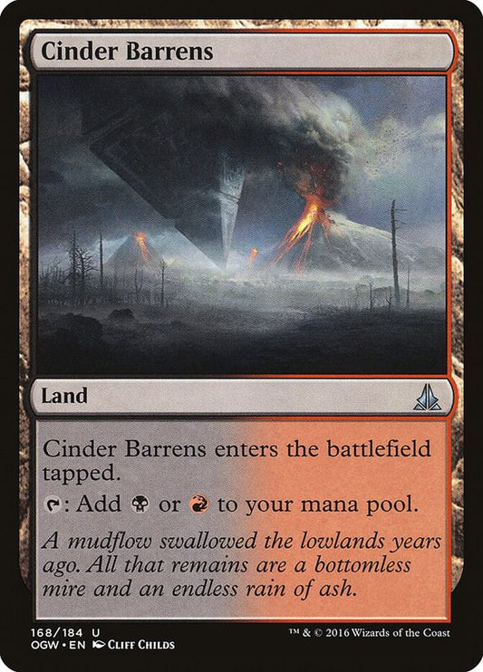 Cinder Barrens 168 Oath of the Gatewatch MTG UC Foil NM