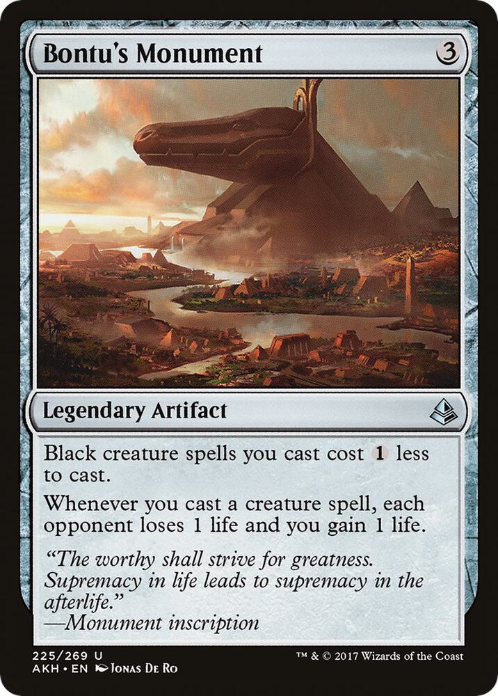 Bontu's Monument 225 Amonkhet MTG UC LP