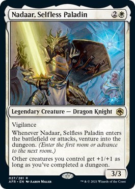 Nadaar, Selfless Paladin - Adventures in the Forgotten Realms (#27, Rare) - Near Mint