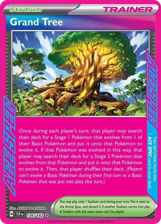 Grand Tree 136/142 Stellar Crown Pokemon ACE SPEC Rare Holo NM