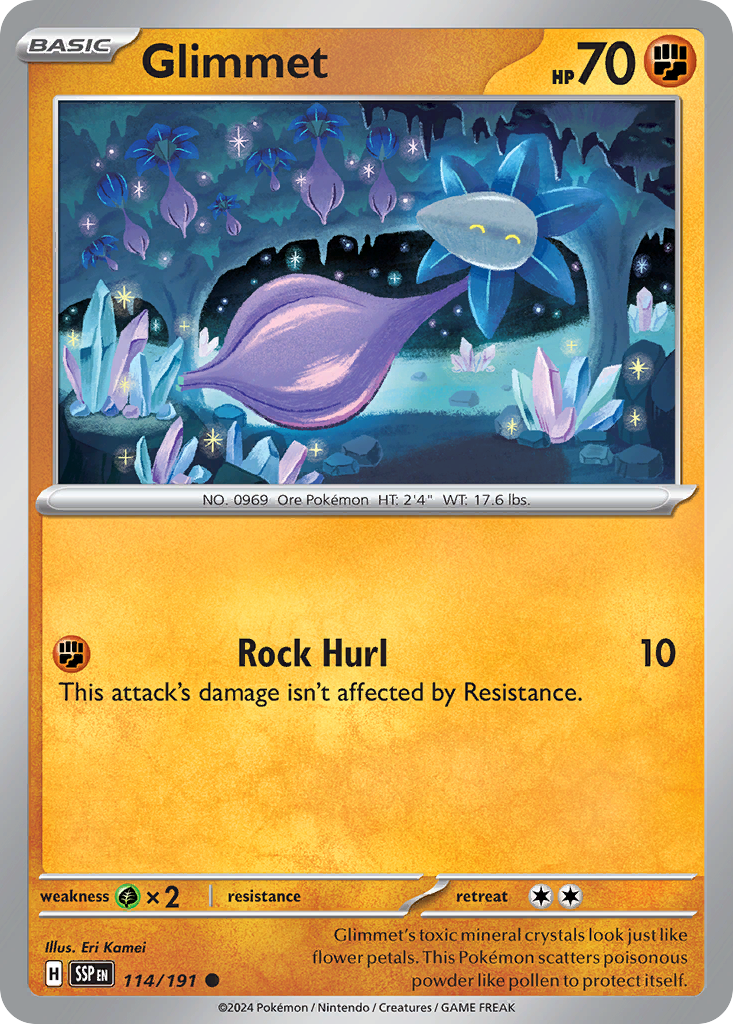 Glimmet 114/191 Surging Sparks Pokemon C NM