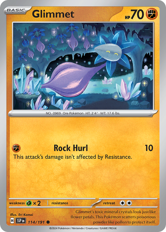 Glimmet 114/191 Surging Sparks Pokemon C NM