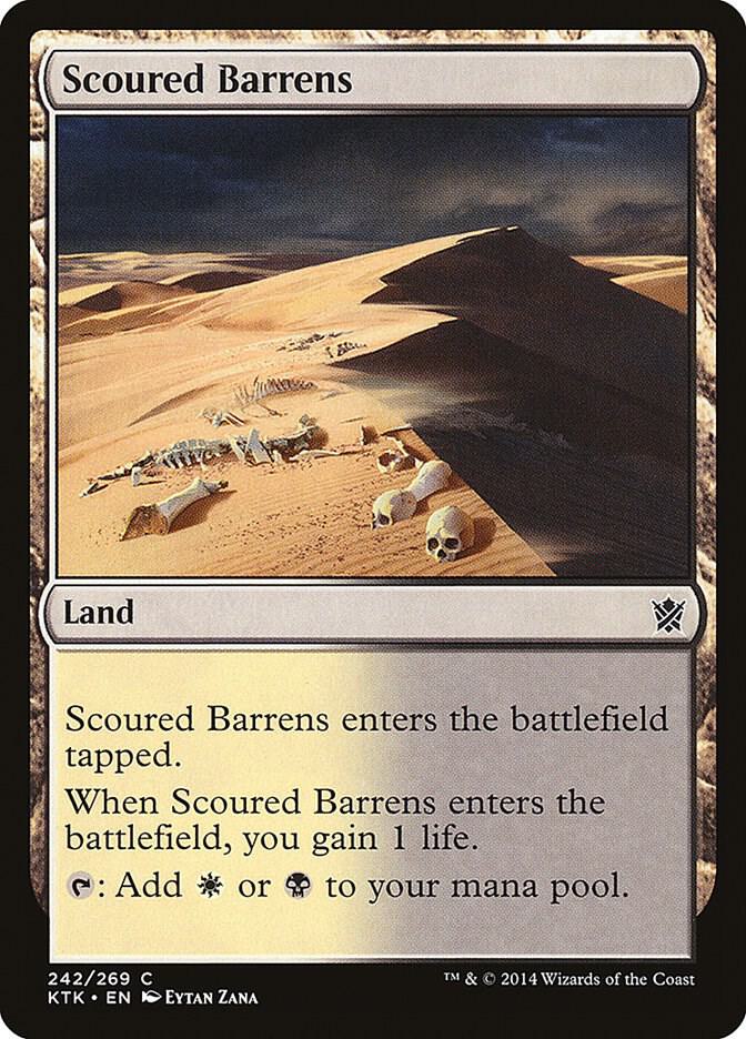 Scoured Barrens 242 Khans of Tarkir MTG C NM