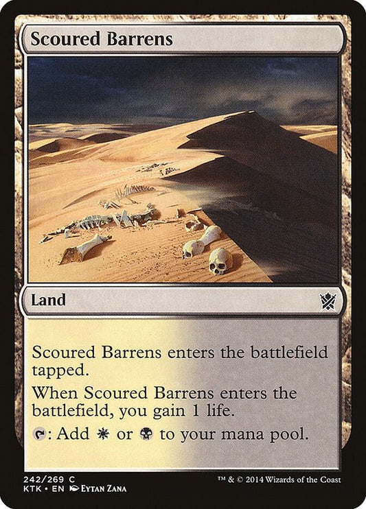 Scoured Barrens 242 Khans of Tarkir MTG C NM